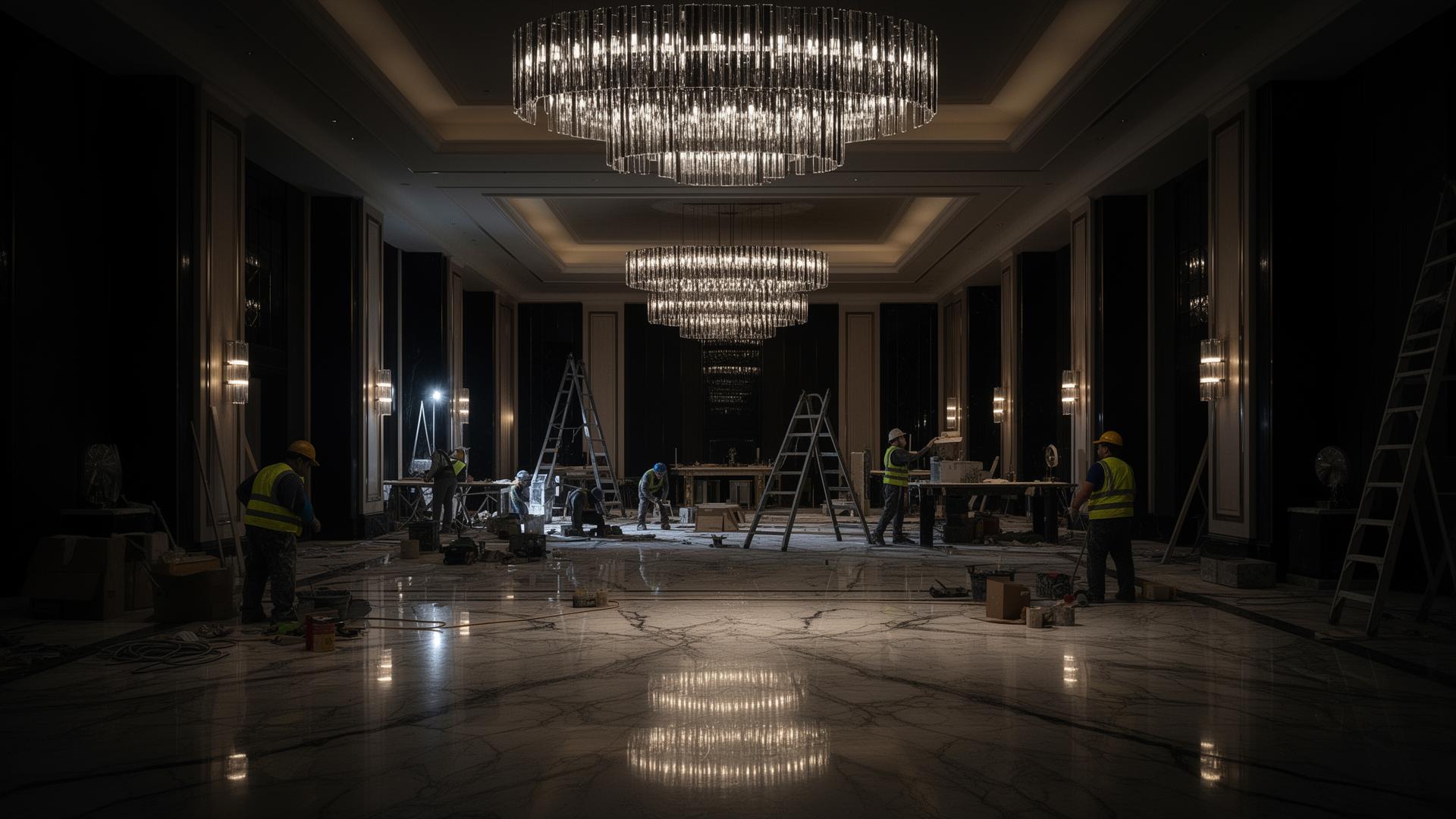 Luxury hotel renovation in progress